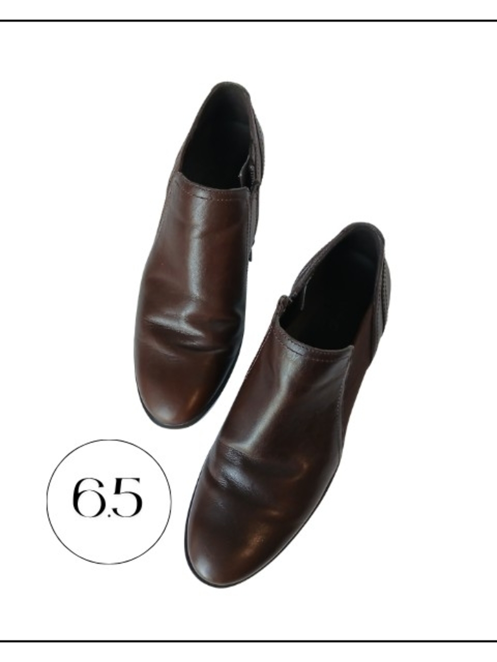 Naturalizer Dark Brown Slip-On Ankle Booties